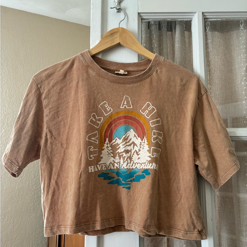 Take A Hike Adventure Graphic Women’s Crop T-Shirt